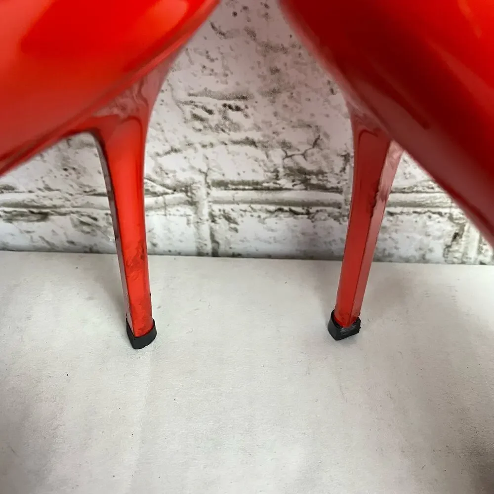 Jimmy Choo Heels Pumps Point Toe Stiletto Shoes Patent Leather Red 38 8 - Picture 12 of 15